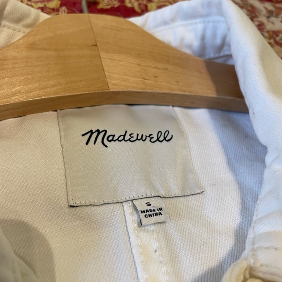 Madewell Ash Wood Chore Coat White Lightweight Jacket Size Small - Picture 4 of 9